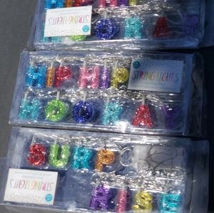 Set of (3) three battery operated string lights